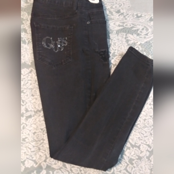 Guess Black Skinny Jeans Sleek Fit - Picture 1 of 10